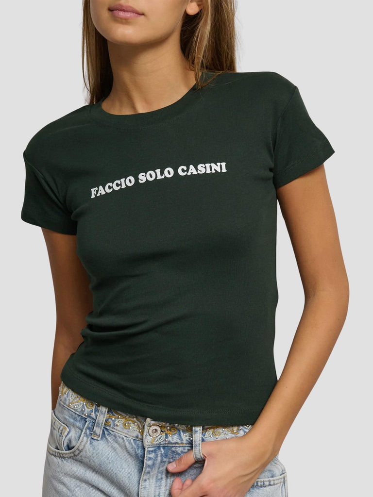 T-SHIRT CON STAMPA TIROLO-CASINI DK GREEN SUITE BENEDICT 