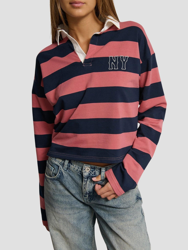 POLO A RIGHE LIPSIA-NEYO DK NAVY - LT RED SUITE BENEDICT 