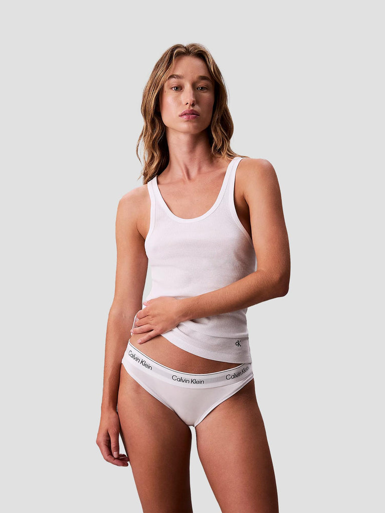 SCOOP NECK COTTON TANK RT8504 WHITE CALVIN KLEIN 