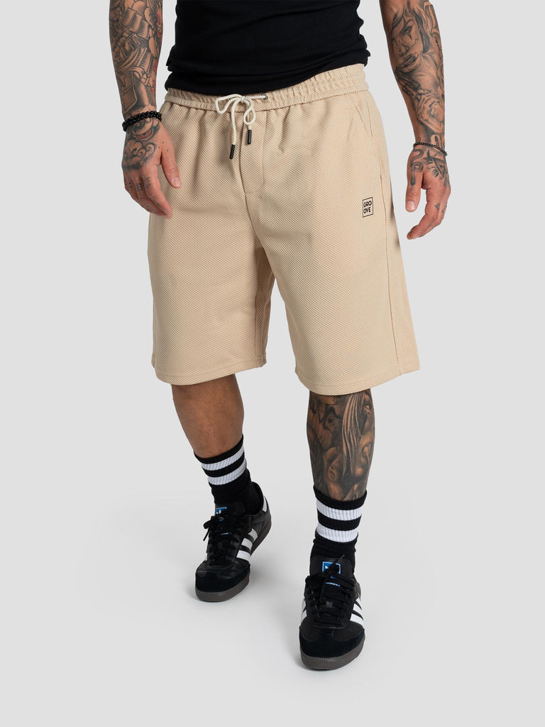 WAFFLE OVER TECHSHORT003 BEIGE GROOVE 