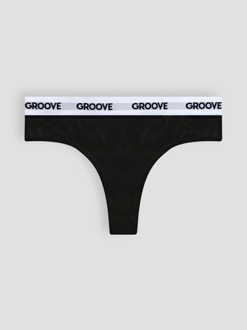 BASIC THONG UND005W BLACK GROOVE 