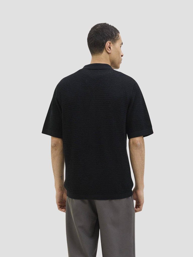 JPRBLAJONES KNIT POLO SS 12278492 BLACK JACK&JONES 