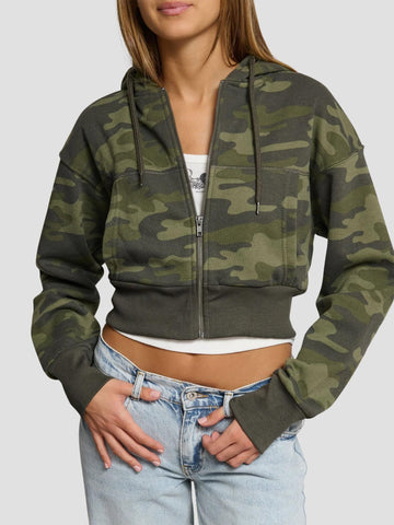 FELPA CON CAPPUCCIO CROP KOREA252 CAMOU SUITE BENEDICT 