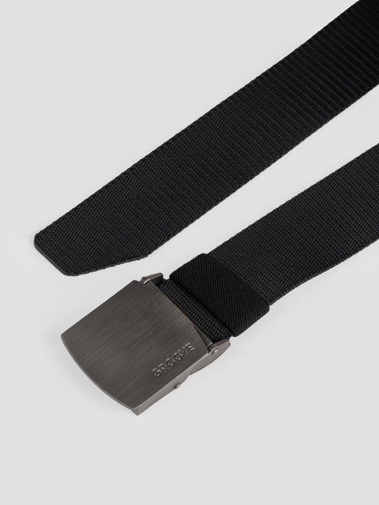 NYLON CANVAS BELT GRO4005 BLACK GROOVE 