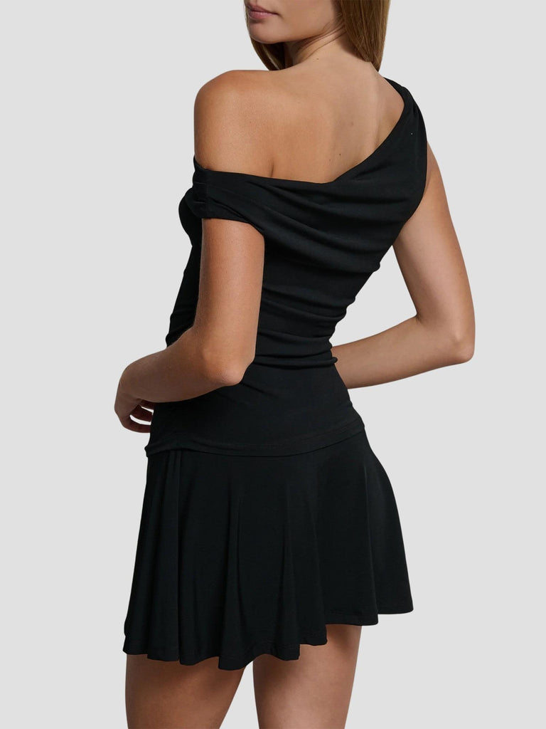 ABITO CON GONNA SVASATA VANISIO NERO SUITE BENEDICT 