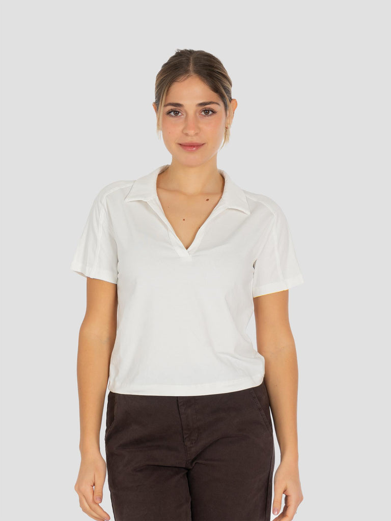 COLLO A V APERTO N1657 BIANCO GROOVE 