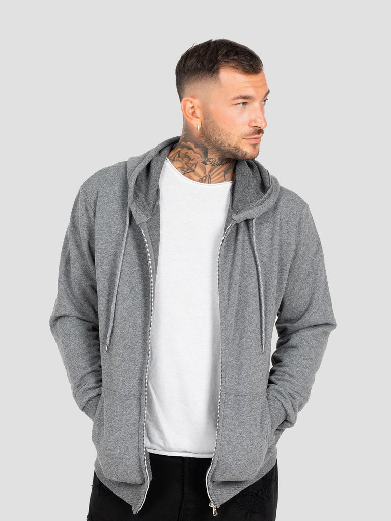 ZIP CAPPUCCIO PESO MEDIO BARL308 GRIGIO MEDIO MELANGE GROOVE 
