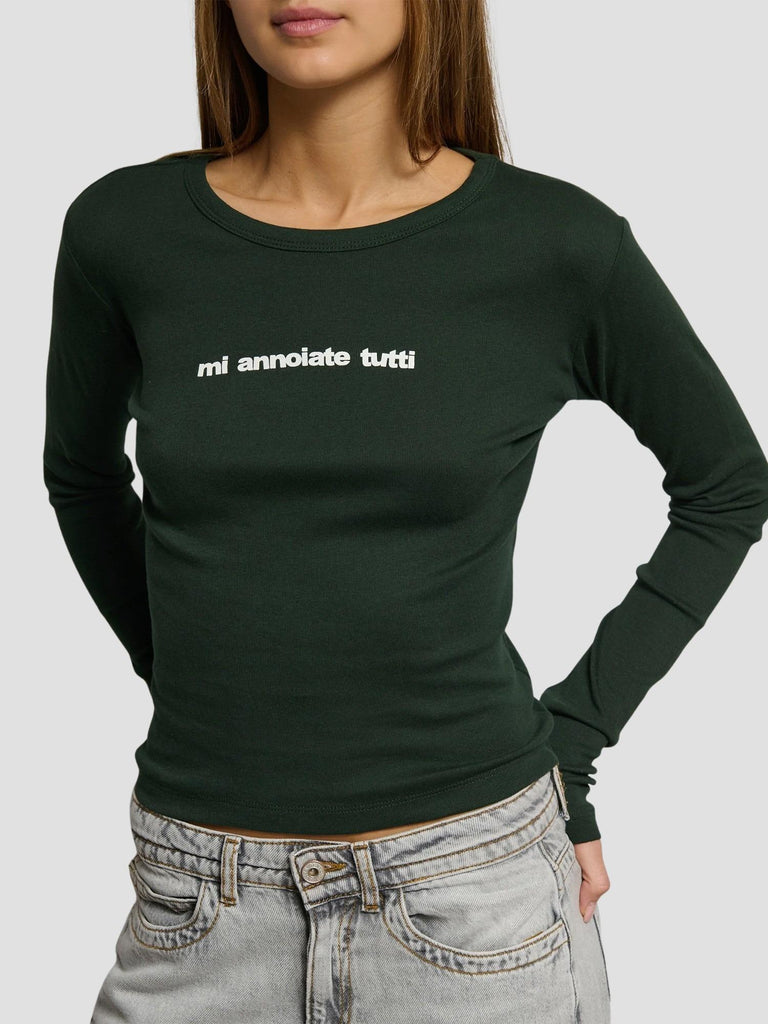 T-SHIRT MANICA LUNGA STAMPATA GRILLINO-NOIA DK GREEN SUITE BENEDICT 