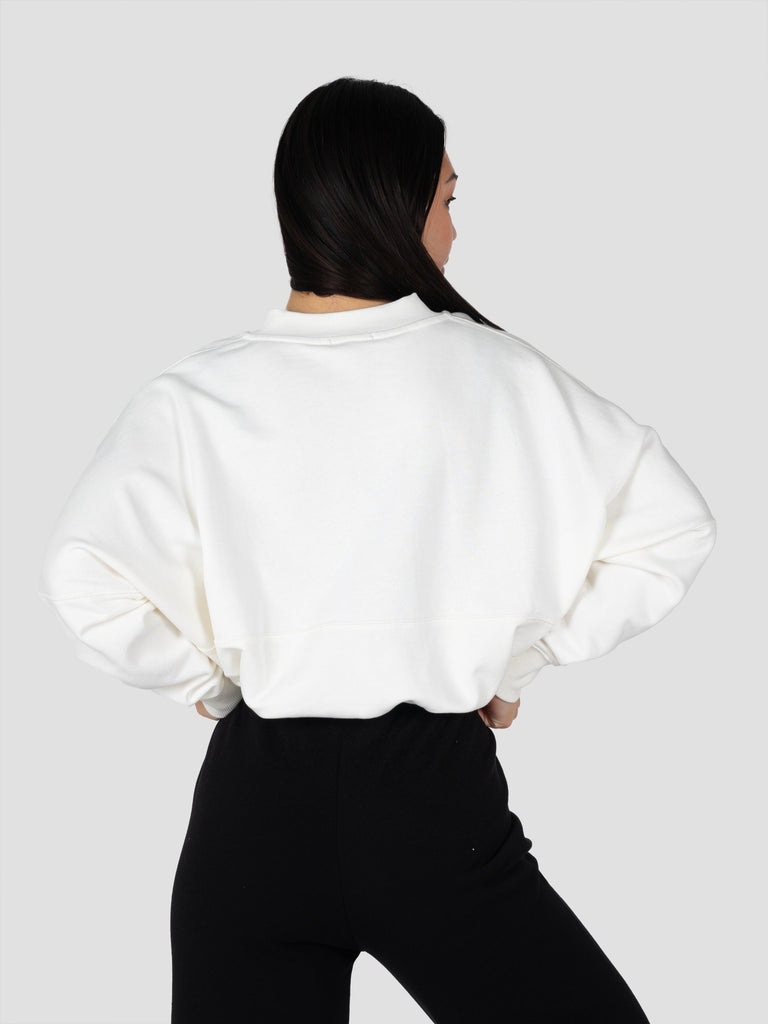 GROOVE FELPA ZIP CROP BARL339W PANNA GROOVE 