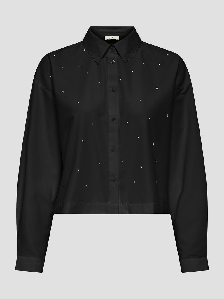 JDYRUBY L/S LOOSE SHORT SHIRT WVN 15353863 BLACK JACQUELINE DE YONG 