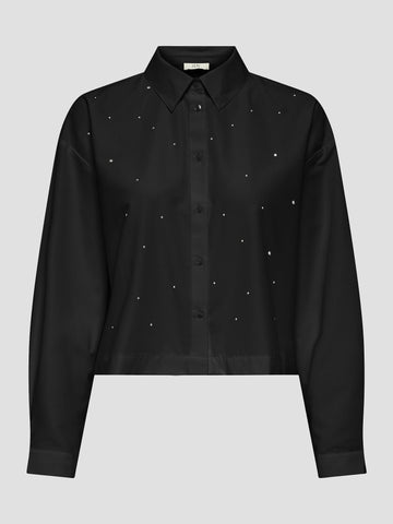 JDYRUBY L/S LOOSE SHORT SHIRT WVN 15353863 BLACK JACQUELINE DE YONG 