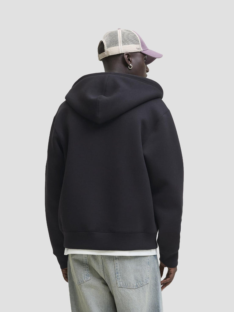 JCOCOVER SCUBA SWEAT ZIP HOOD SN 12282972 BLACK JACK&JONES 