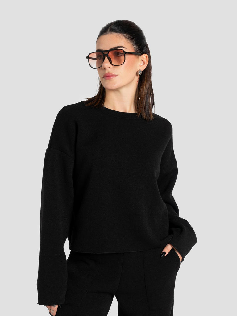 CREW FITBOXE CROP MAGLINA STELVIO01/MO NERO GROOVE 