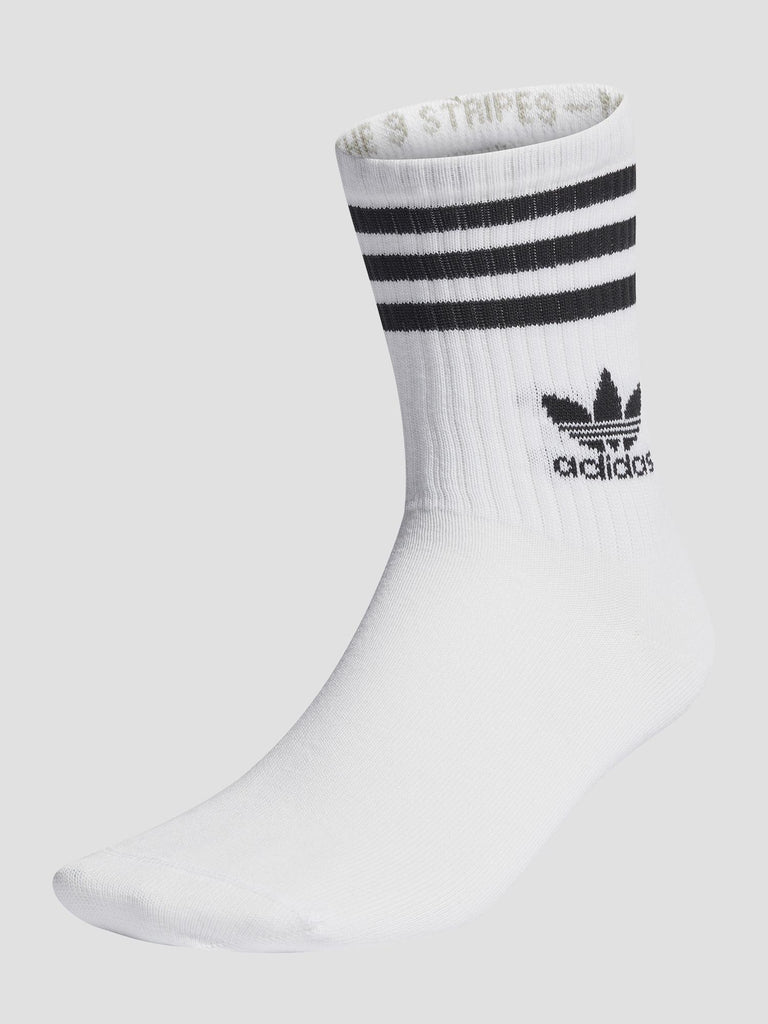 CREW SOCK 3STR IJ0733 WHITE BLACK ADIDAS 