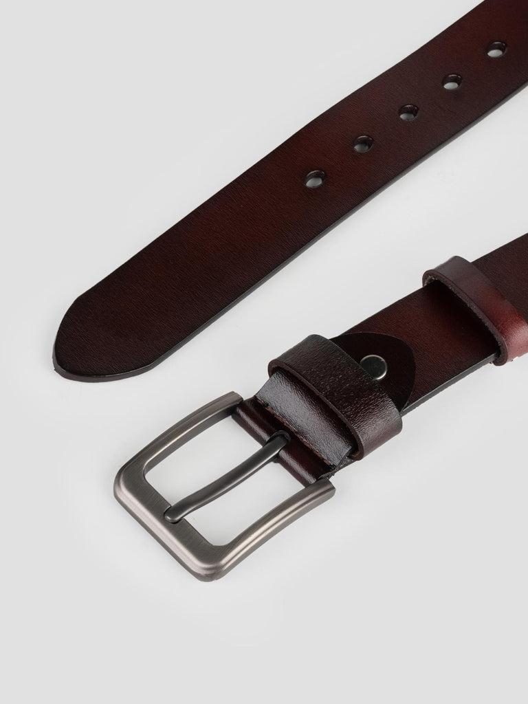 LEATHER BELT 3.7 GRO4003 BROWN GROOVE 