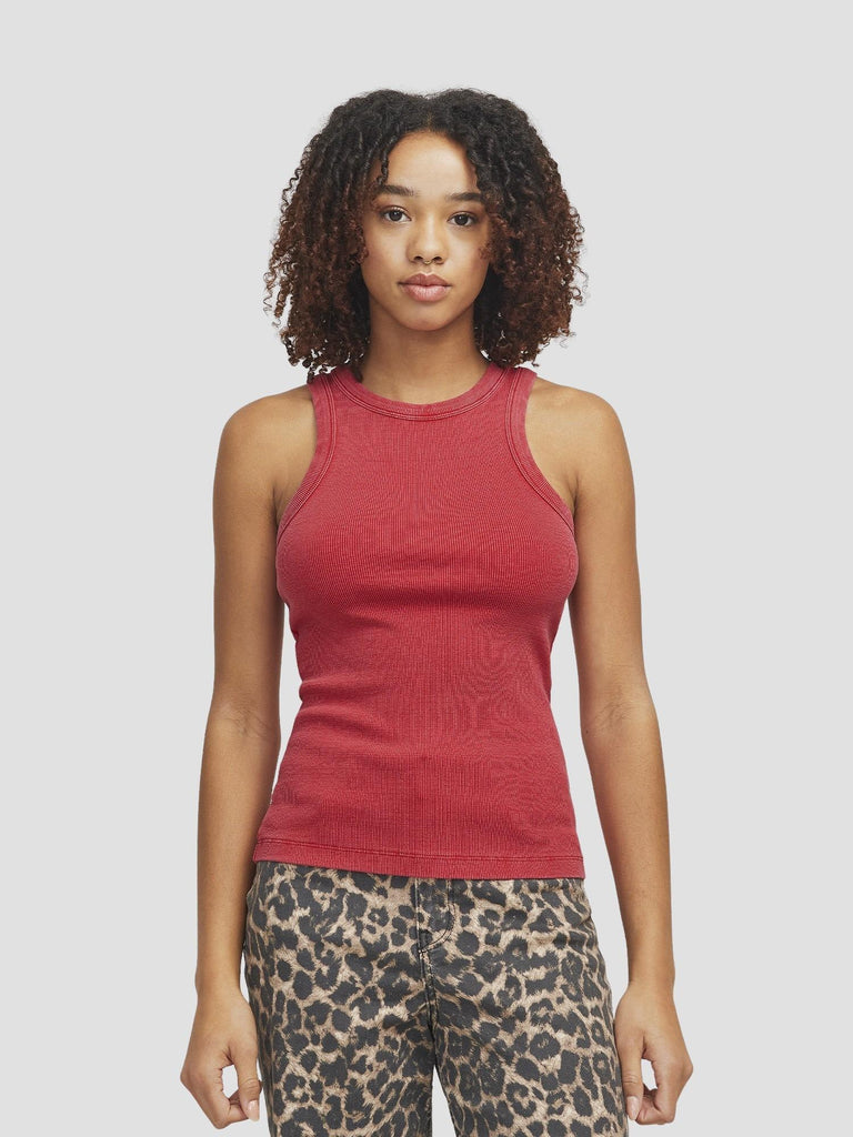 JXFOREST STR SL WASH RIB TOP JRS SN 12252291 RACING RED JJXX 