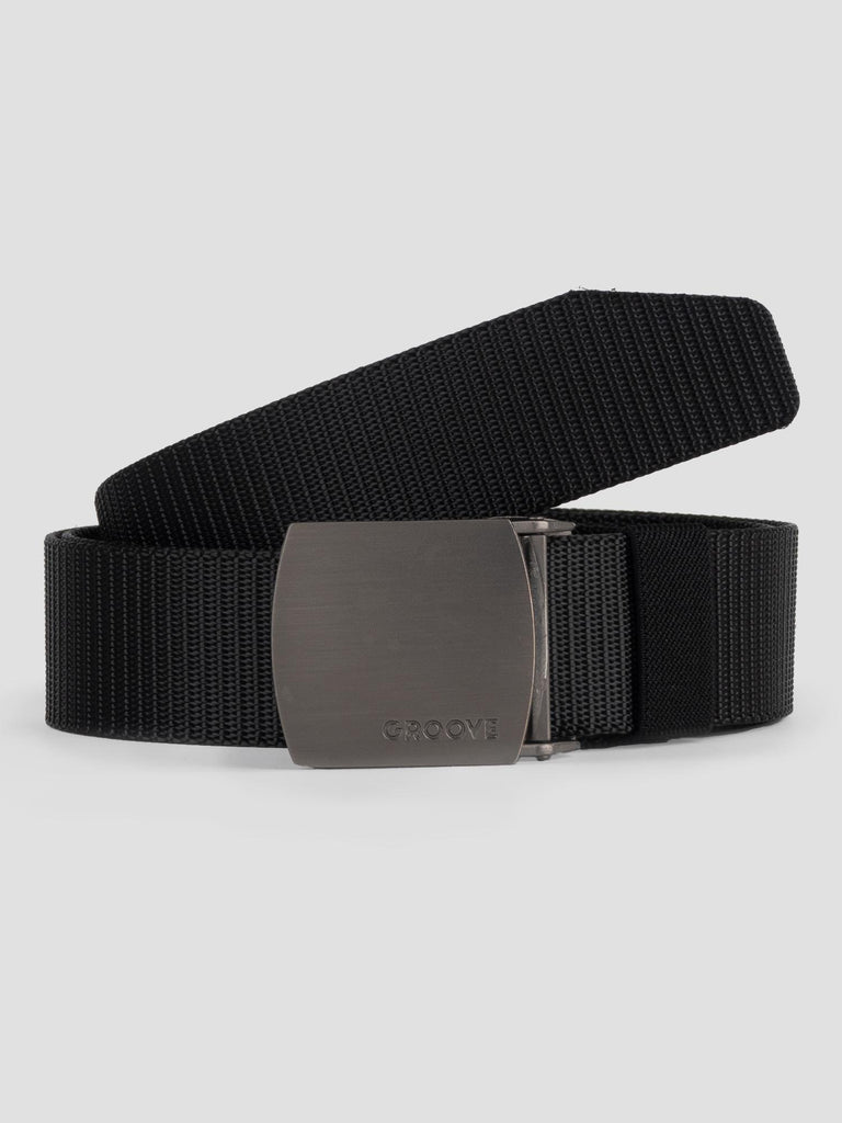NYLON CANVAS BELT GRO4005 BLACK GROOVE 