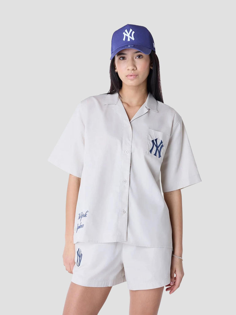 YANKEES MLB SCRIPT REVERE SHIRT 60596556 LIGHT BEIGE NEW ERA 