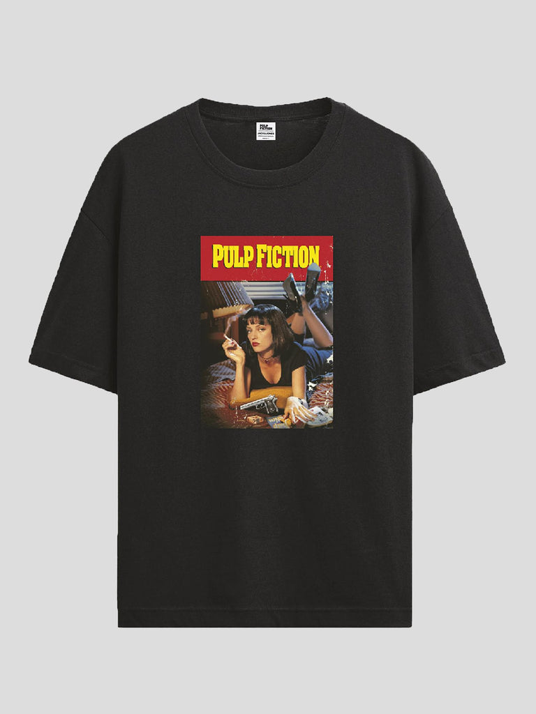 JORPULP FICTION TEE SS CREW NECK LC25 12297117 BLACK JACK&JONES 