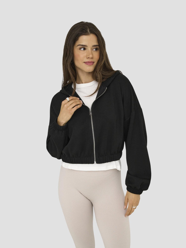 ONLSCARLETT LIFE LS ZIP HOOD SWT NOOS 15346449 BLACK ONLY 