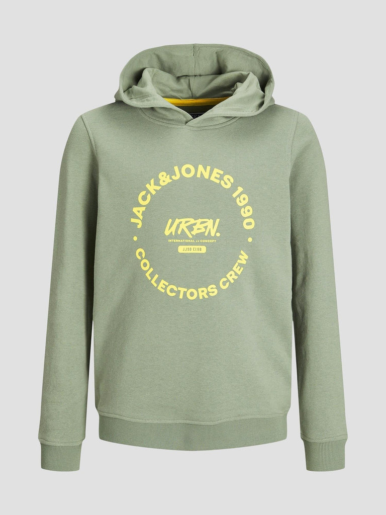 JJSIMON SWEAT HOOD JNR 12270162 ICEBERG GREEN JACK&JONES 