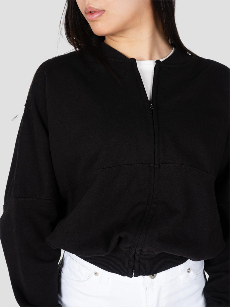 GROOVE FELPA ZIP CROP BARL339W NERO GROOVE 