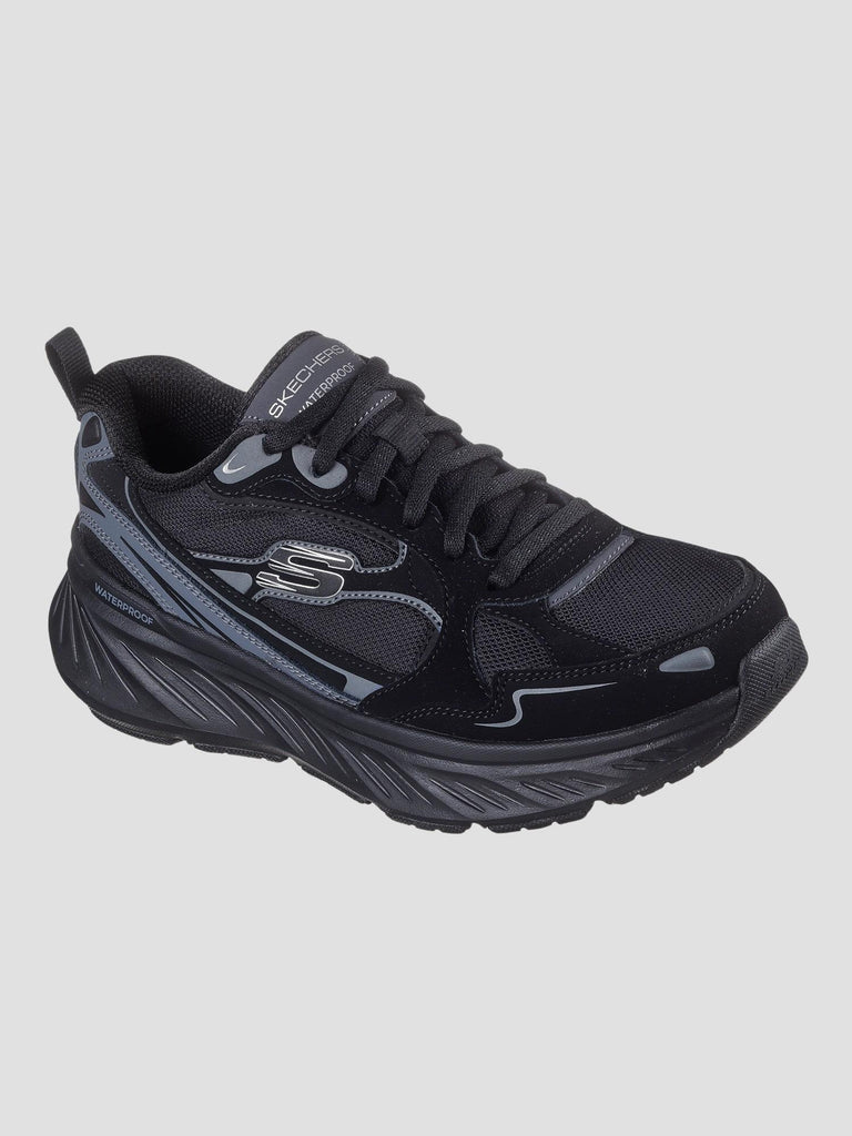 WATERPROOF OVERLAY MESH LACE UP 150498 BBK SKECHERS 