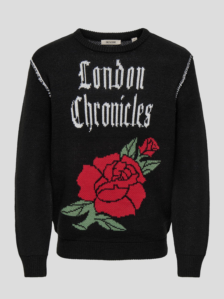 ONSPALE REG CREW KNIT 22034716 BLACK ONLY&SONS 