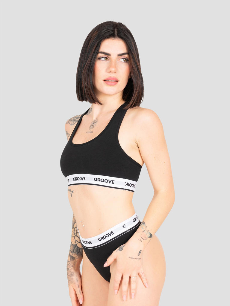 BASIC BRALETTE UND006W BLACK GROOVE 