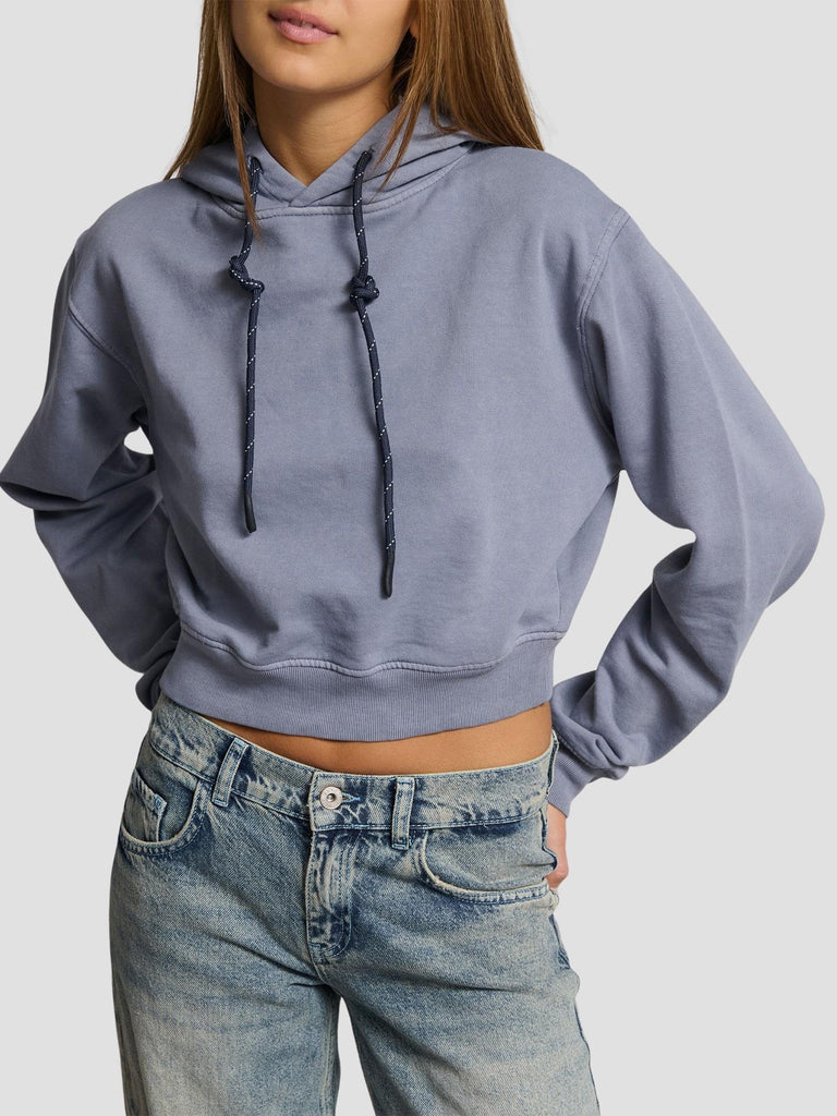 FELPA CON CAPPUCCIO KAROL INDIGO WASHED SUITE BENEDICT 