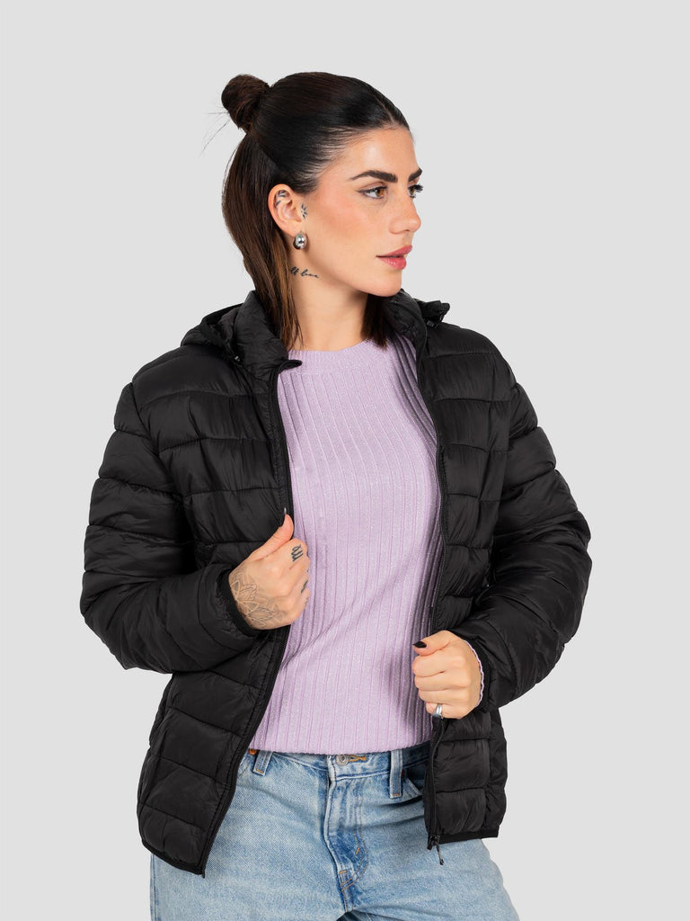 DOWNJACKET JKT009W BLACK GROOVE 