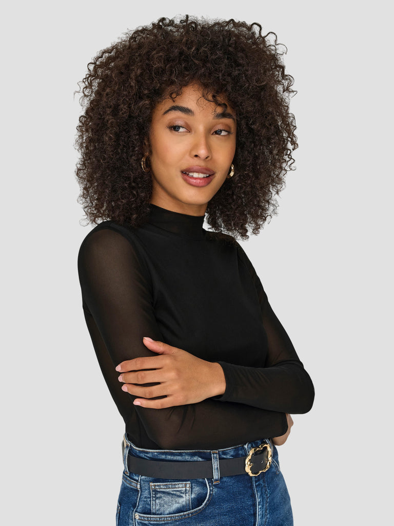 ONLERICA LIFE MESH L/S TOP JRS NOOS 15141298 BLACK ONLY 