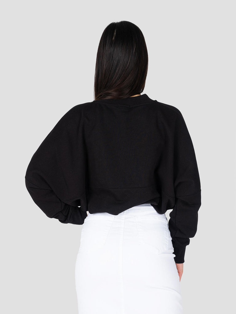 GROOVE FELPA ZIP CROP BARL339W NERO GROOVE 