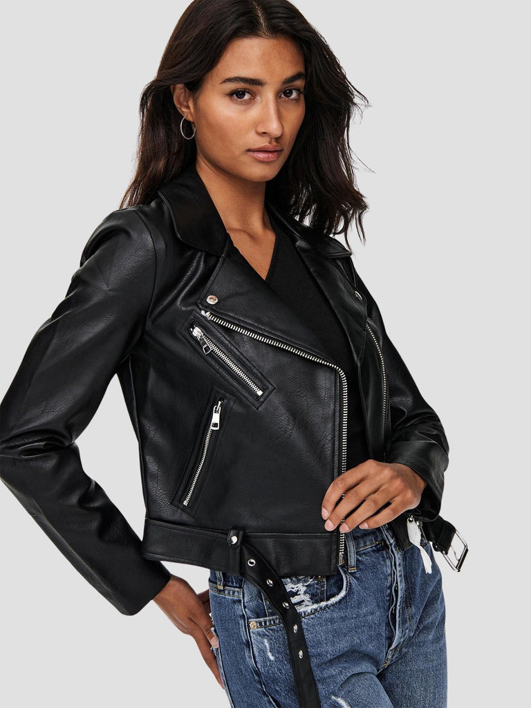 ONLVERA FAUX LEATHER BIKER OTW NOOS 15232135 BLACK ONLY 