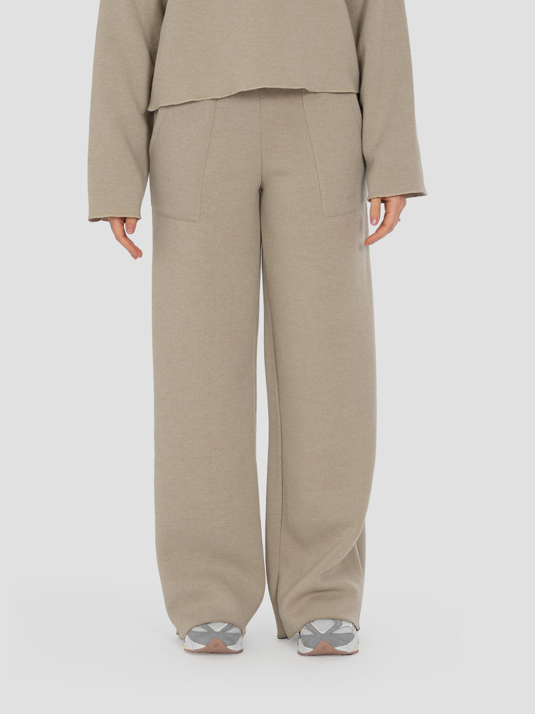 PANTAPALAZZO TASCHE FRONTALI TESSUTO MAGLIA GREEDO02/MO CREMA GROOVE 