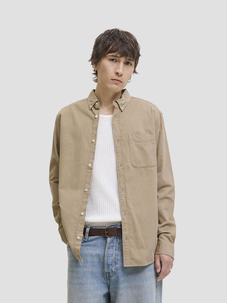 JJECLASSIC CORD SHIRT L/S SN 12278967 CROCKERY JACK&JONES 