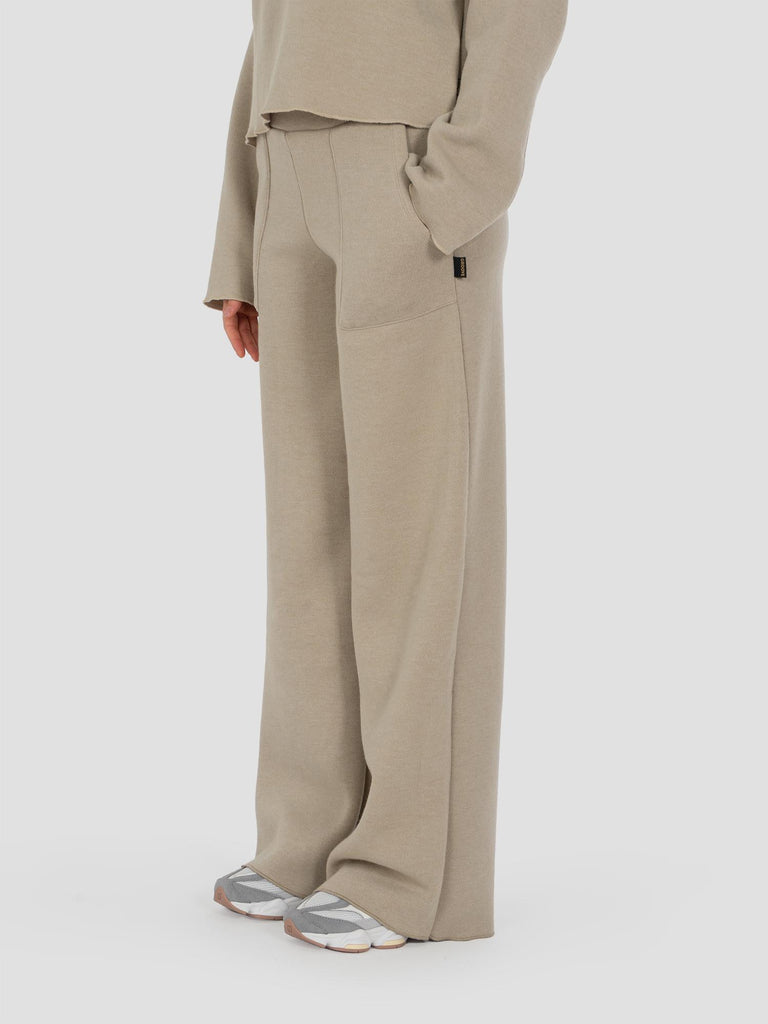 PANTAPALAZZO TASCHE FRONTALI TESSUTO MAGLIA GREEDO02/MO CREMA GROOVE 