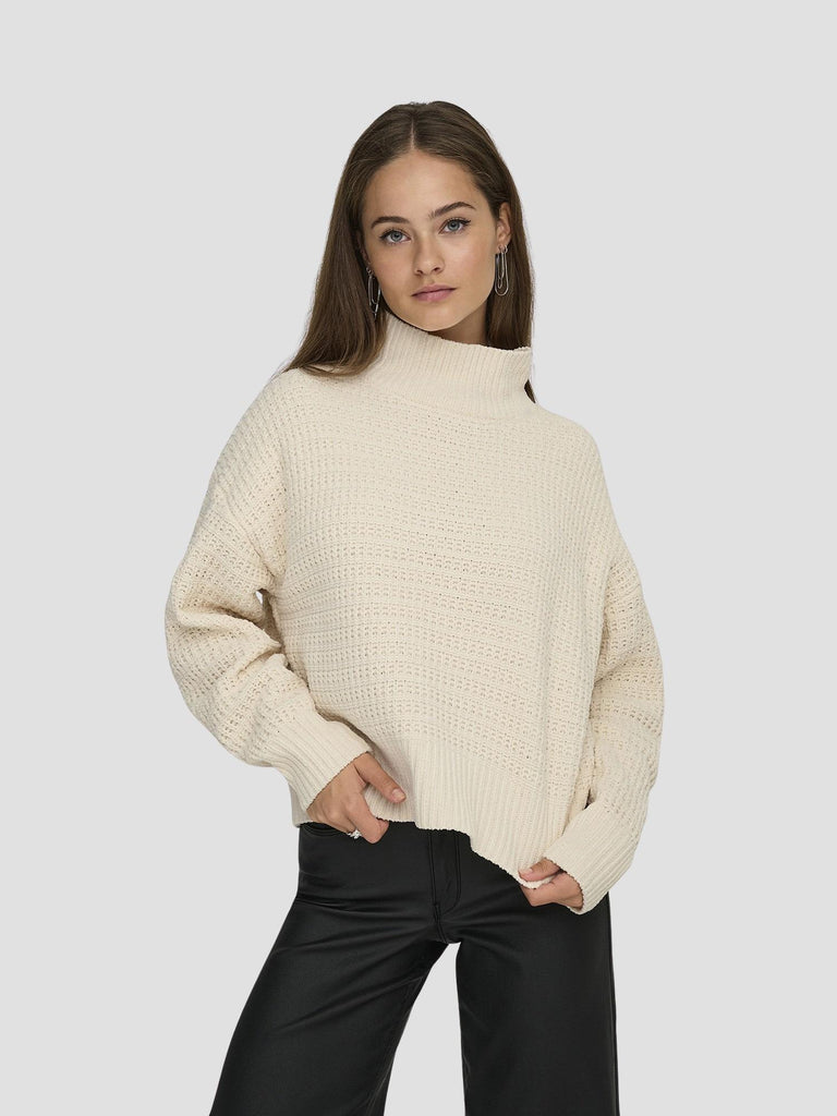 ONLGLOBE LS HIGHNECK BF KNT 15358582 WHITECAP GRAY ONLY 