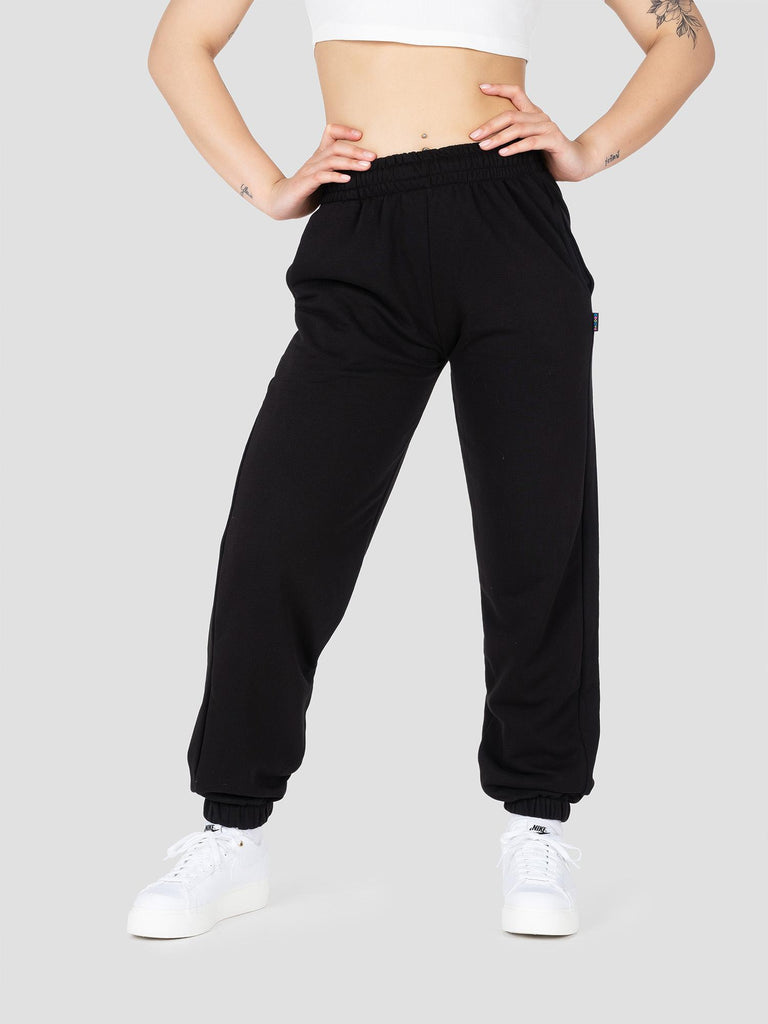JOGGER FELPA LARGE PESO MEDIO SWEPAN404W NERO GROOVE 