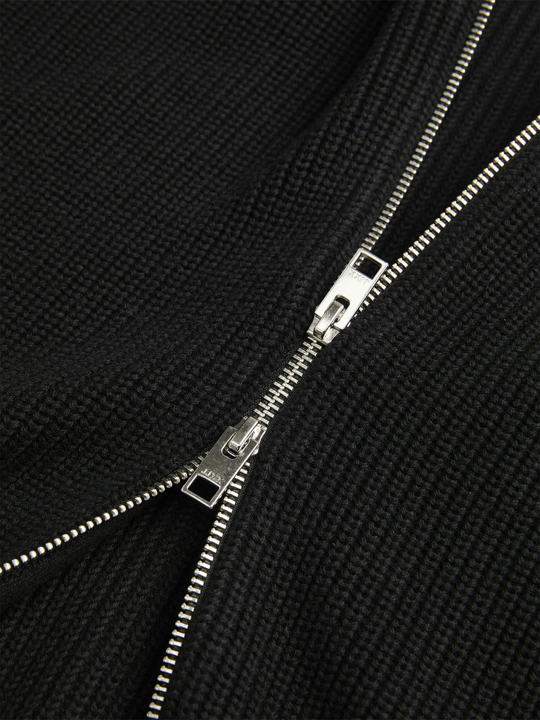 JXADELINE TWIST ZIP CARDIGAN KNIT 12280271 BLACK JJXX 