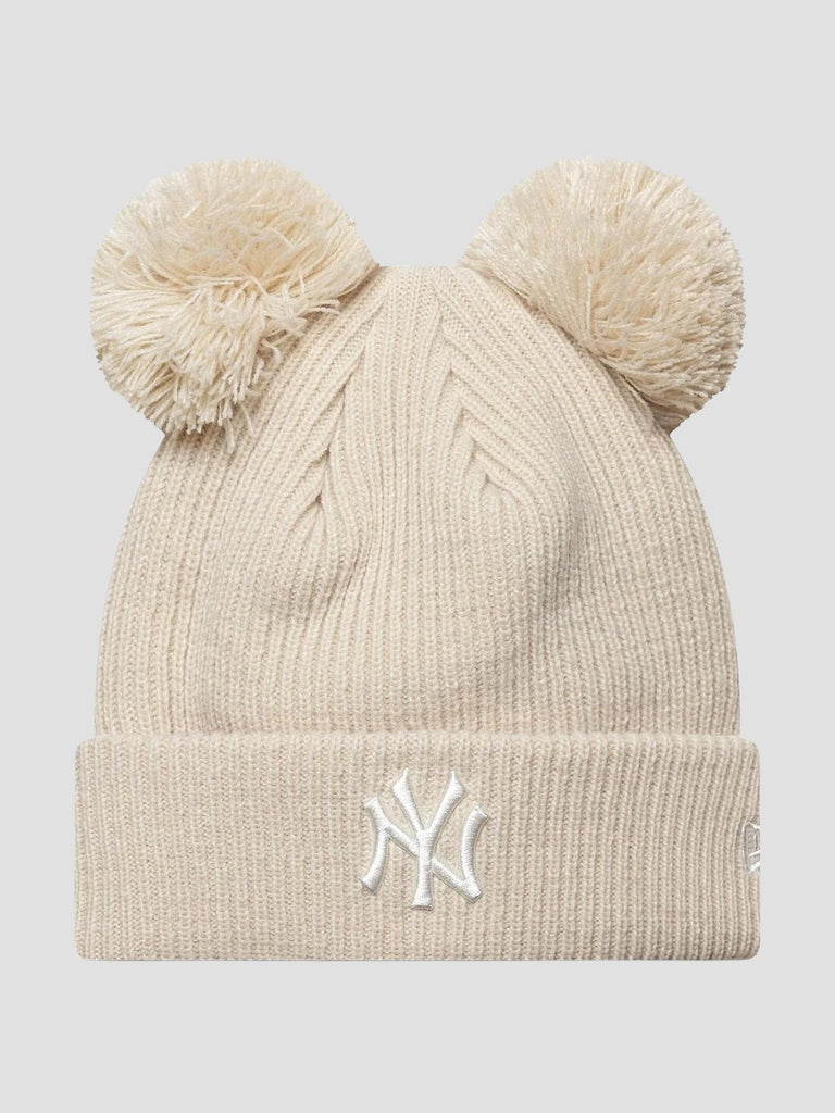 DOUBLE POM BEANIE 60691353 LIGHT BEIGE NEW ERA 