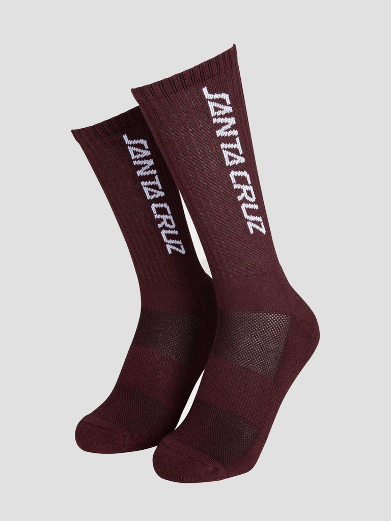 STRIP SOCKS (3 PACK) SCK0597 DARK CHERRY NAVY SANTA CRUZ 