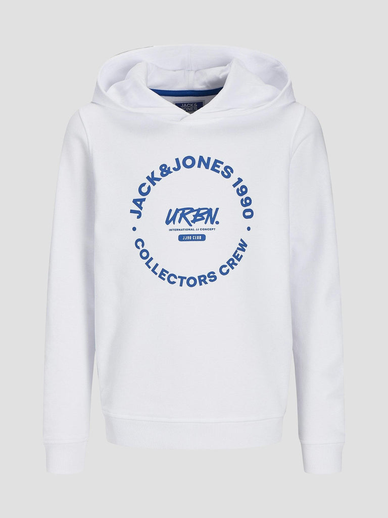 JJSIMON SWEAT HOOD JNR 12270162 WHITE JACK&JONES 