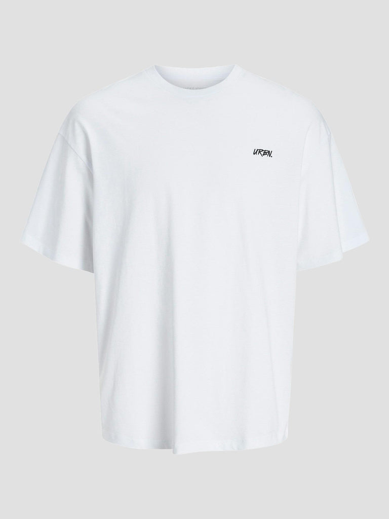 JJSCRIPT BRADLEY TEE SS CREW NECK 12269361 WHITE JACK&JONES 