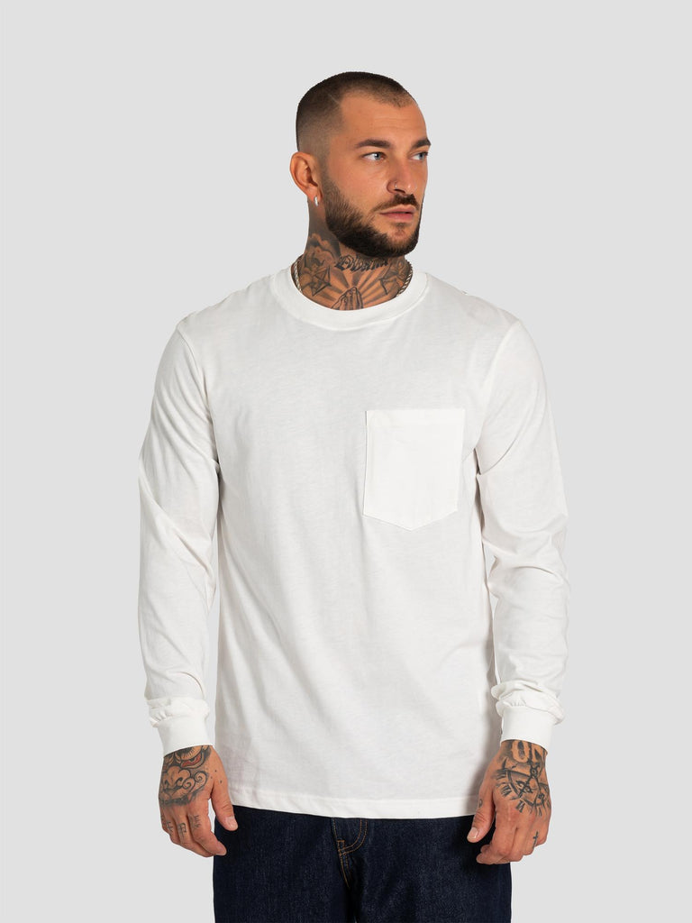 GROOVE T SHIRT MANICA LUNGA CON TASCHINO IN COTONE AMERICANO BARL111 PANNA GROOVE 