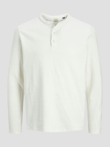 JPRBLUTYRELL LS HENLEY TEE 12266583 CLOUD DANCER JACK&JONES 