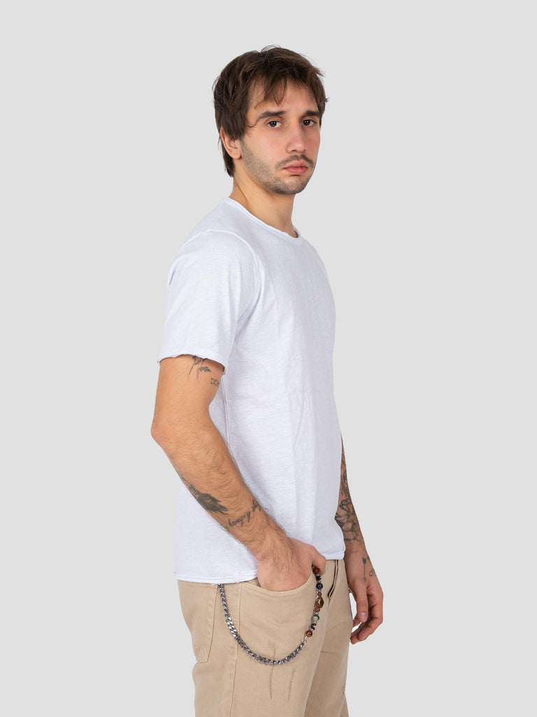 JERSEY FIAMMATA TAGLIO VIVO TSHIRT001 BIANCO GROOVE 