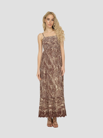 ONLLOU LIFE EMB SMOCK ANKEL DRESS PTM 15343773 SABLE ONLY 