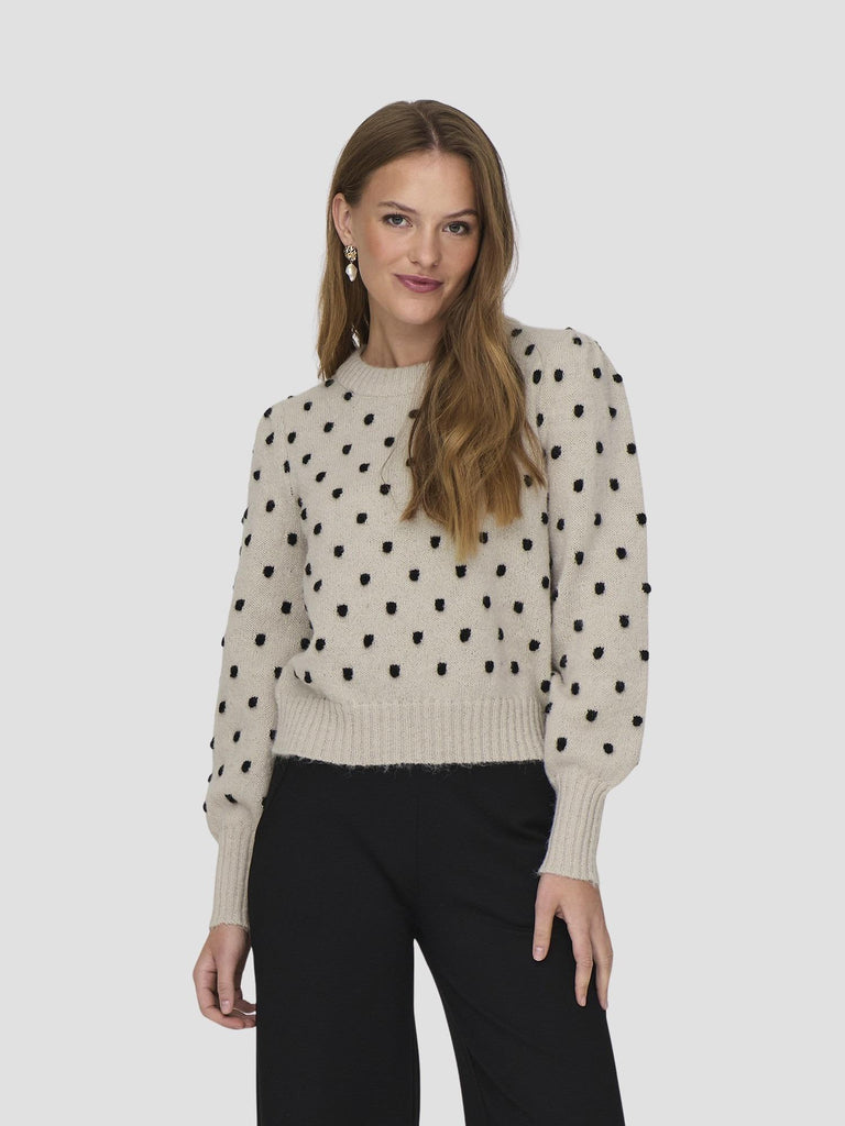 JDYSIGRID LIFE L/S ON PUFF PULL KNT NOOS 15304813 CEMENT JACQUELINE DE YONG 