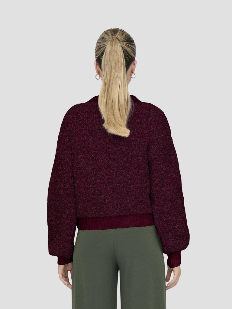 JDYEIRA LIFE L/S ONECK CARDIGAN KNT NOOS 15337012 CABERNET JACQUELINE DE YONG 